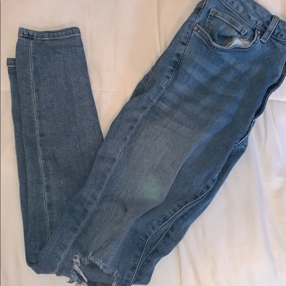 Forever 21 light ripped jeans